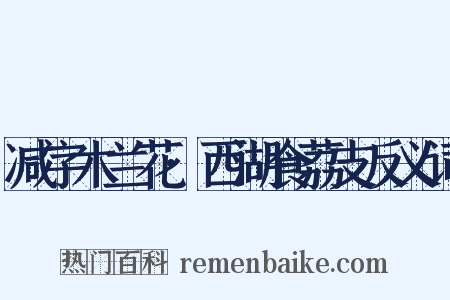 减字木兰花·西湖食荔支反义词是什么意思的图片